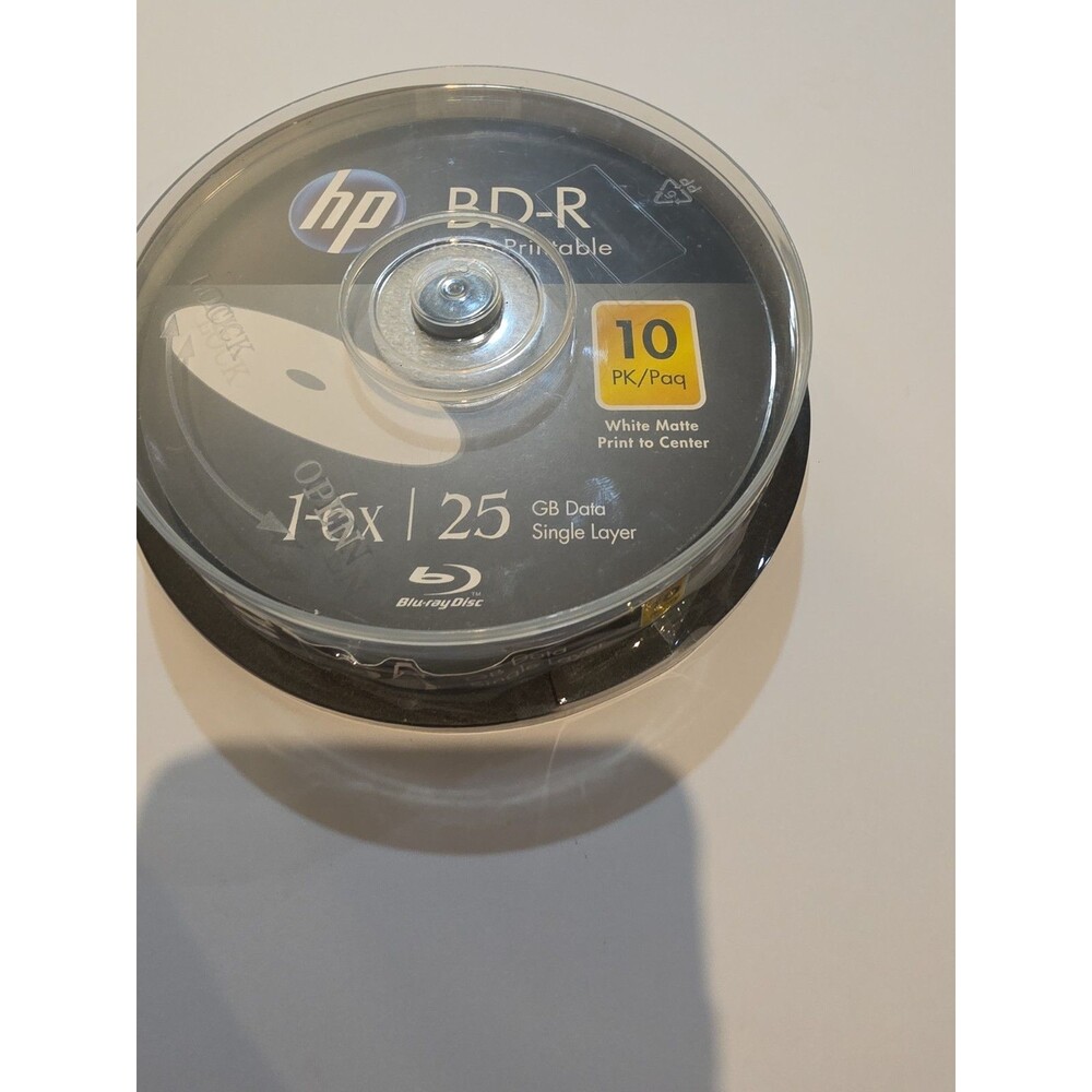 HP BD-R Single Layer Blu-ray Disc Pack of 10